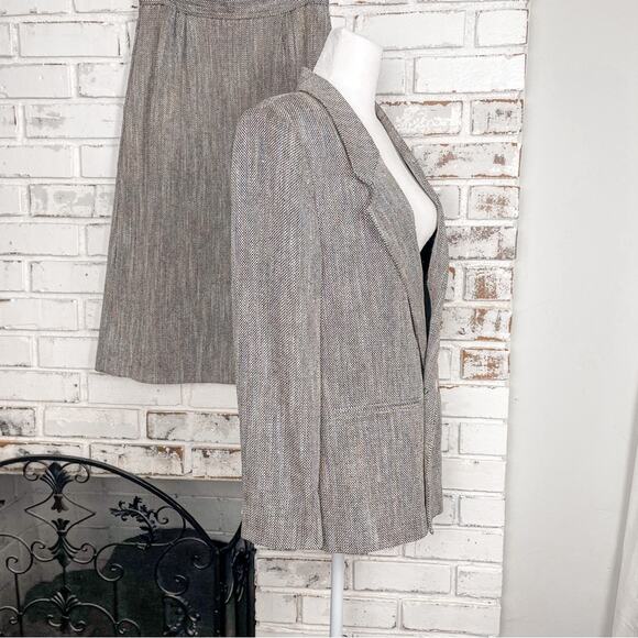 Vintage 70s 80s Royce Ltd New York Tweed Skirt and Double-Breasted Blazer Set 12 - Picture 12 of 16